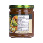 Nutrition facts label for Rootham Peach Cantaloupe Orange Marmalade 270 ml
