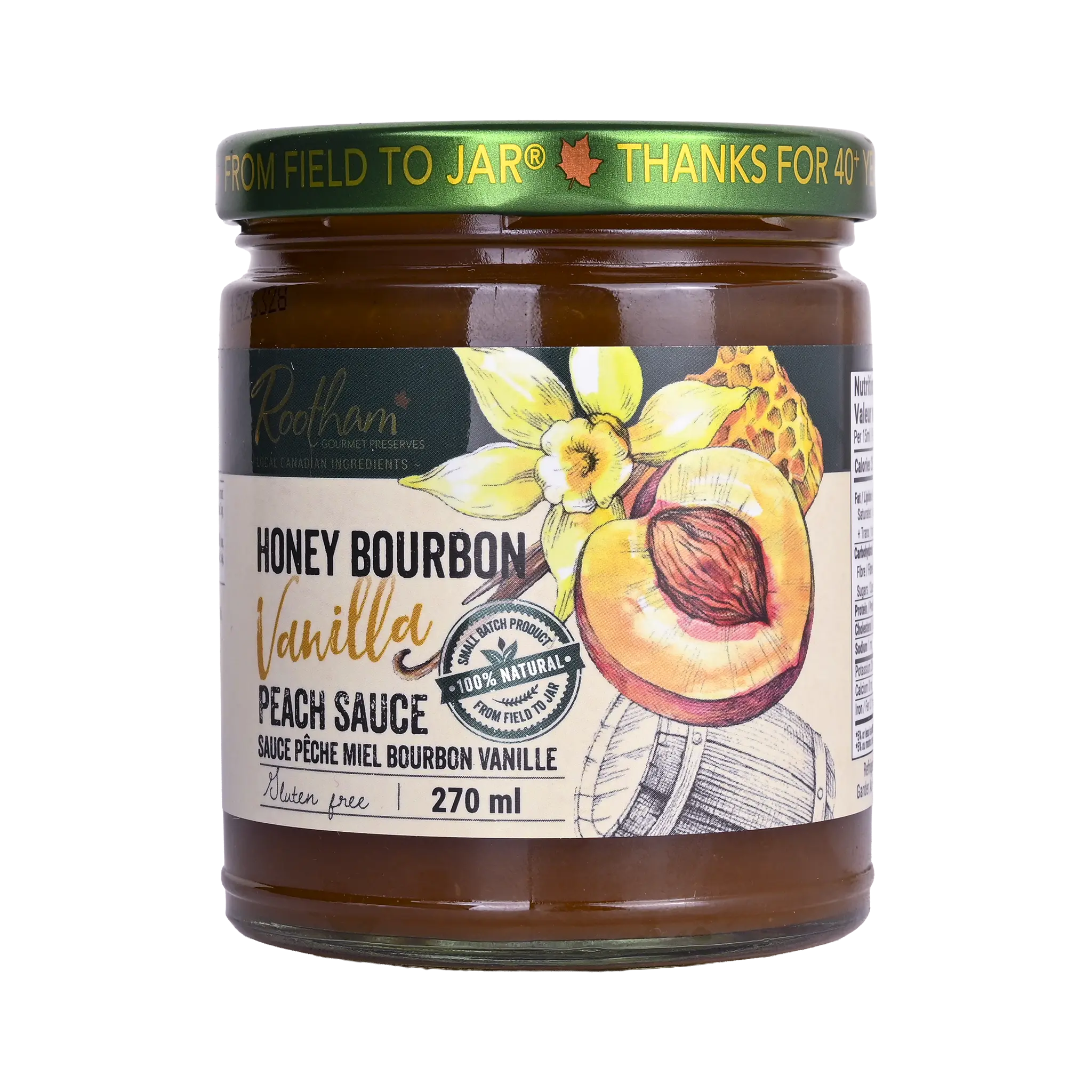 Honey Bourbon Vanilla Peach Sauce