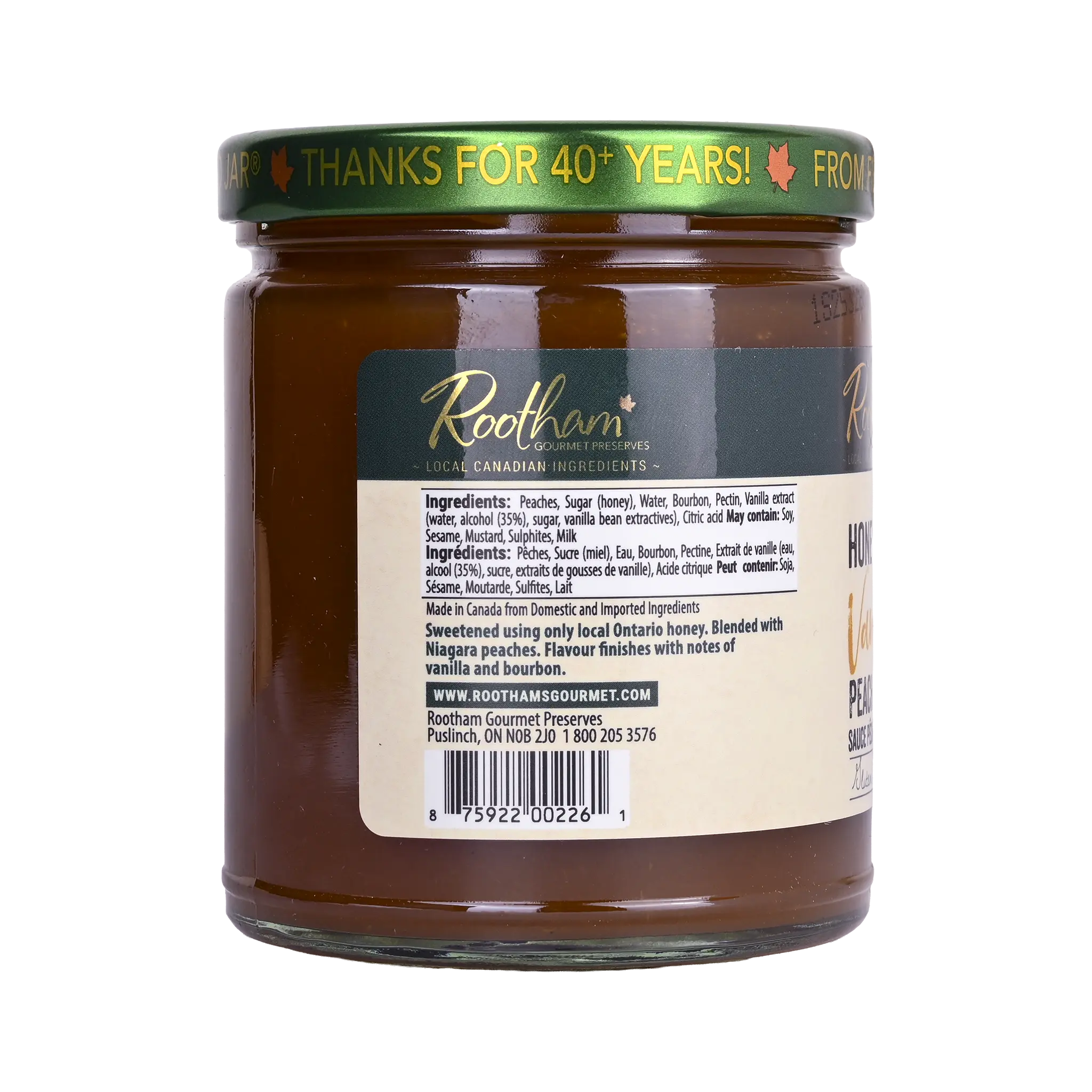 Honey Bourbon Vanilla Peach Sauce