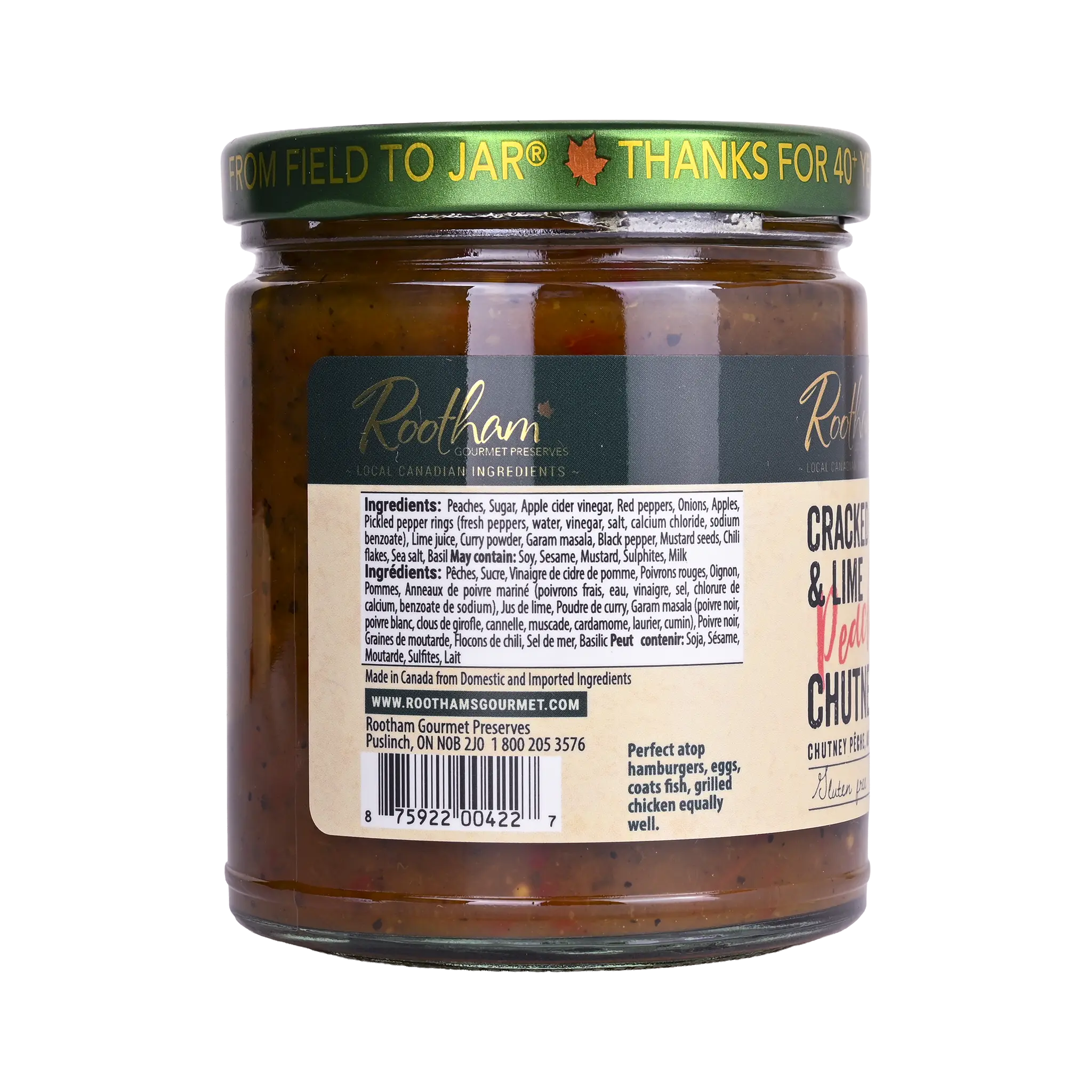 Cracked Pepper Lime Peach Chutney
