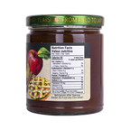 Nutrition facts label for Rootham Apple Peach Cinnamon Spread 270 ml