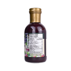 Nutrition facts label for Rootham Blackcurrant Raspberry Dressing 360 ml