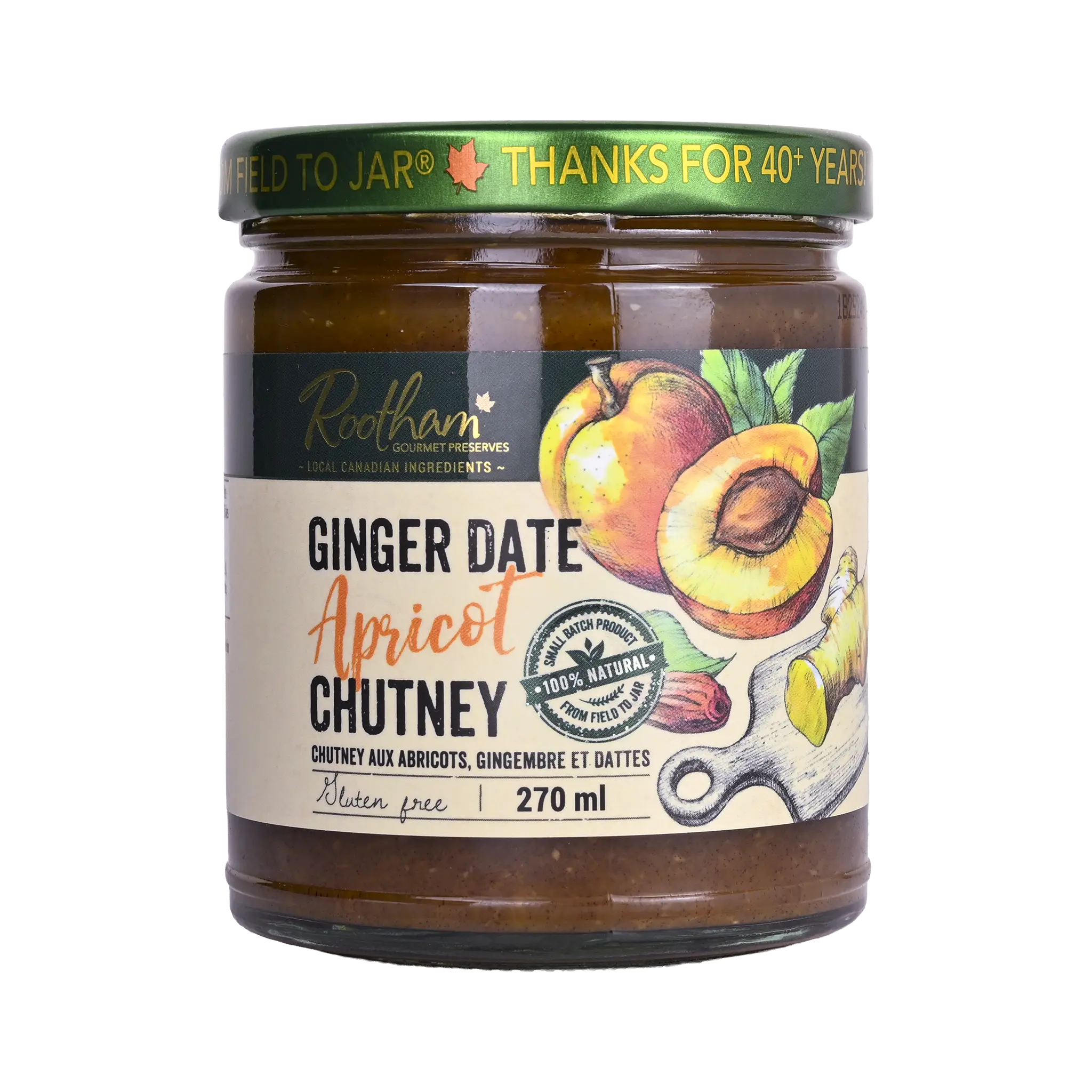 Rootham Ginger Date Apricot Chutney 270 ml