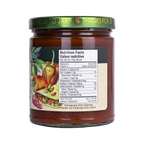 Nutrition facts label for Rootham Hot Habanero Olive Pepper Antipasto 250 ml