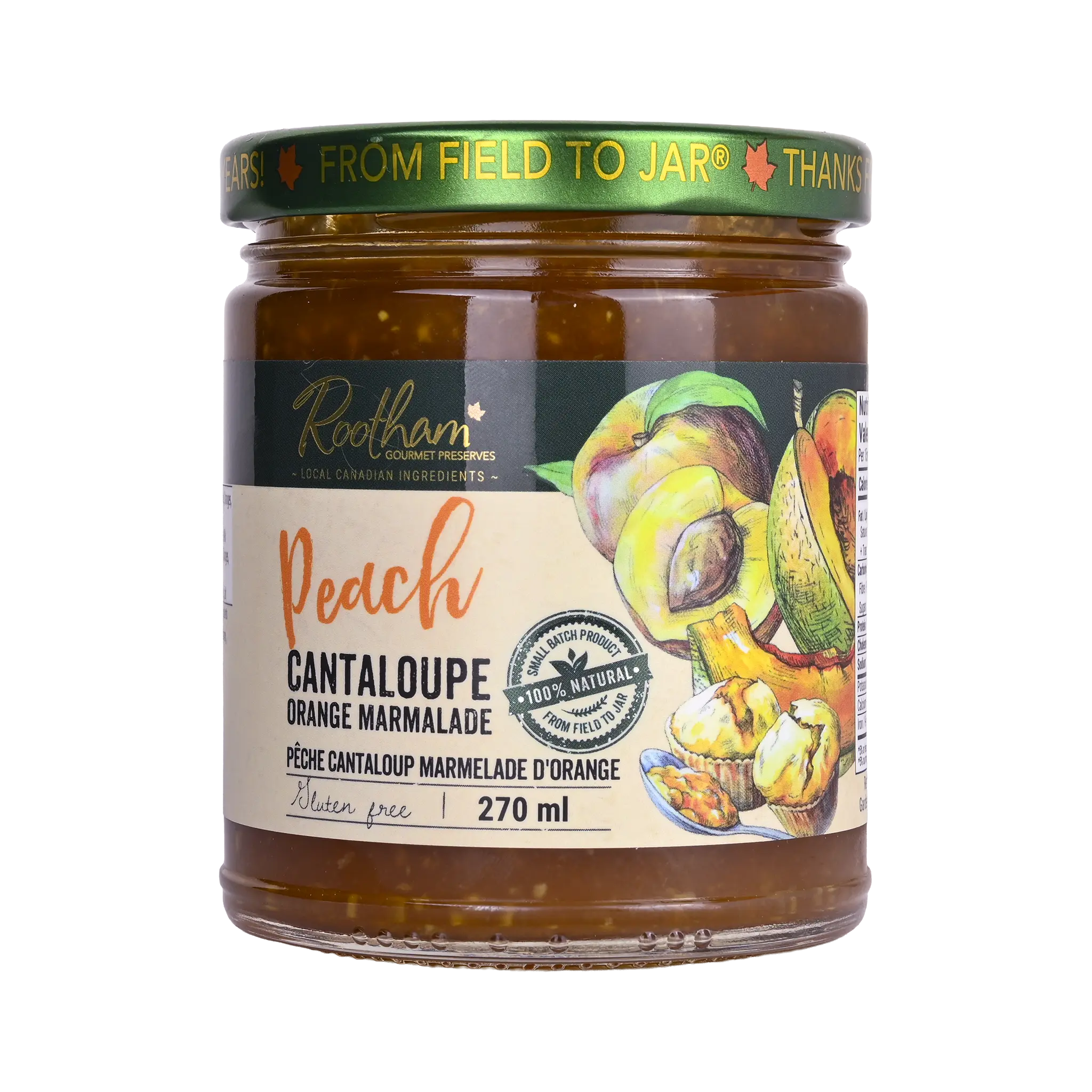 Rootham Peach Cantaloupe Orange Marmalade 270 ml